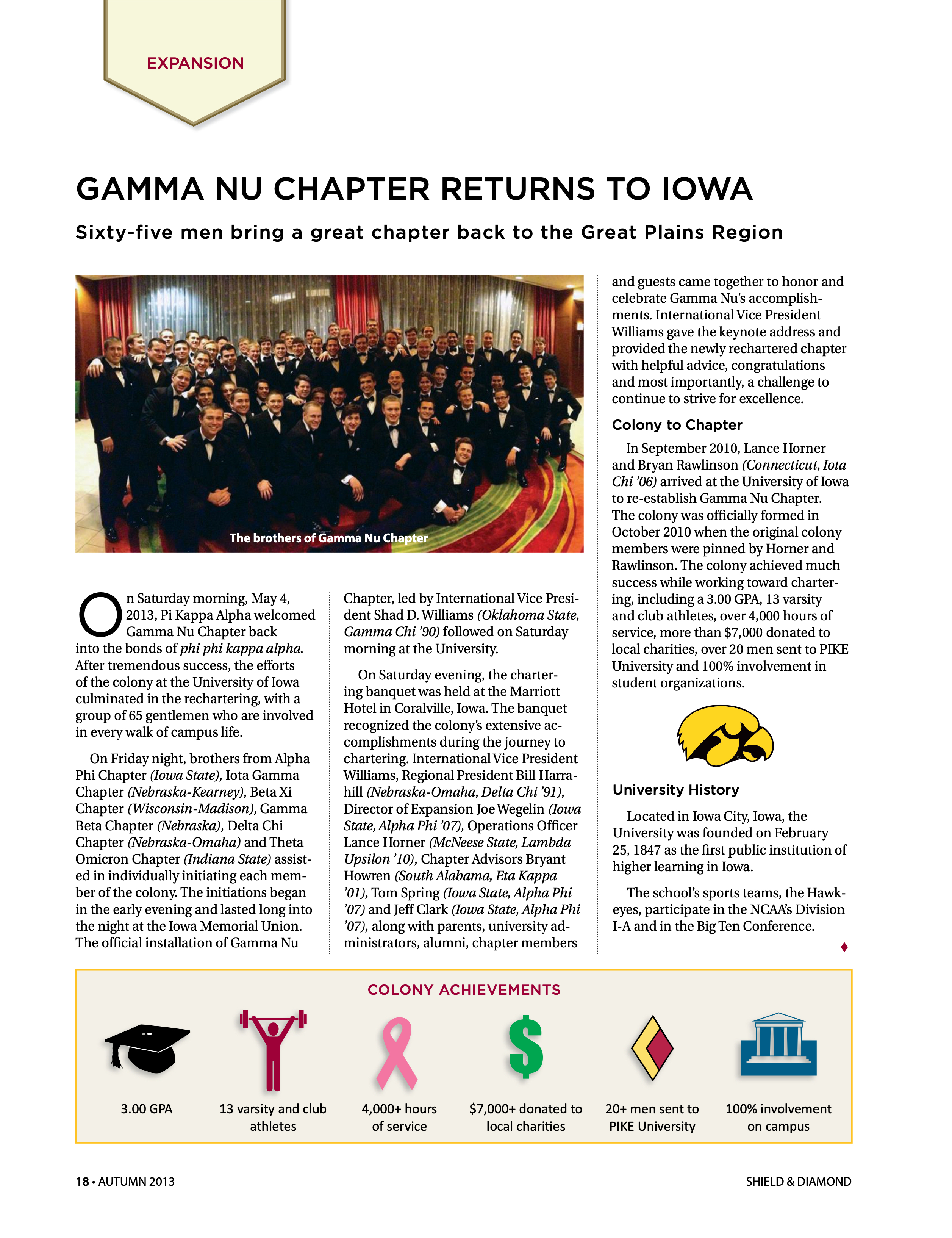 Expansion: Gamma Nu Chapter Returns to Iowa